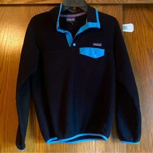 Patagonia Synchilla Black Snap Pullover, Small